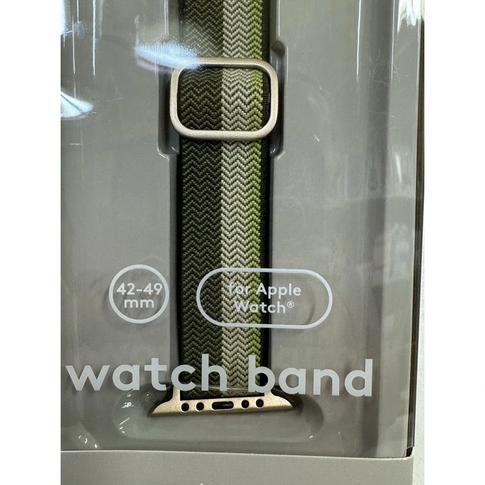 Heyday Apple Watch Band 42-49mm Sage Olive Elastic Adjustable Fits 135-215 mm